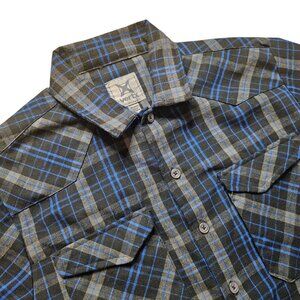 VERTX Canyon Valley Flannel Mens SZ Small Plaid Black/Blue Tactical Outdoor warm